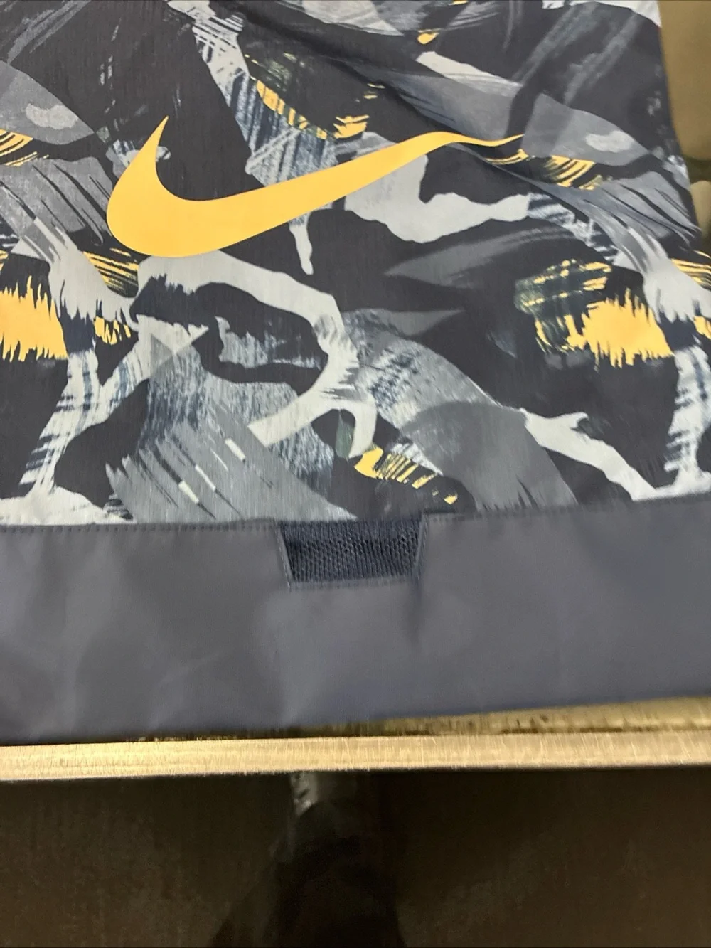 Nike Gymsack Brasilia Training Blue Camo Sling bag Zipper 20” x 13”